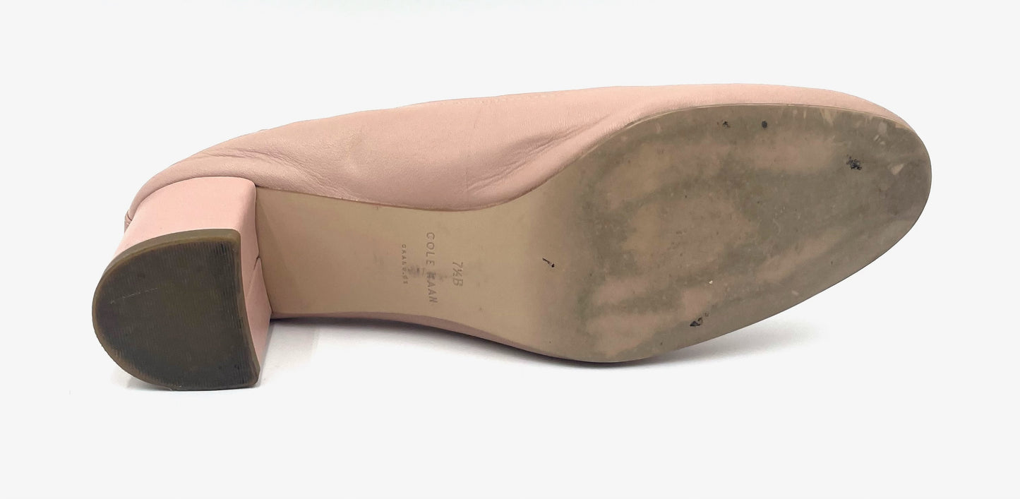 Cole Haan Pink Leather Round Toe Pump Size 7.5