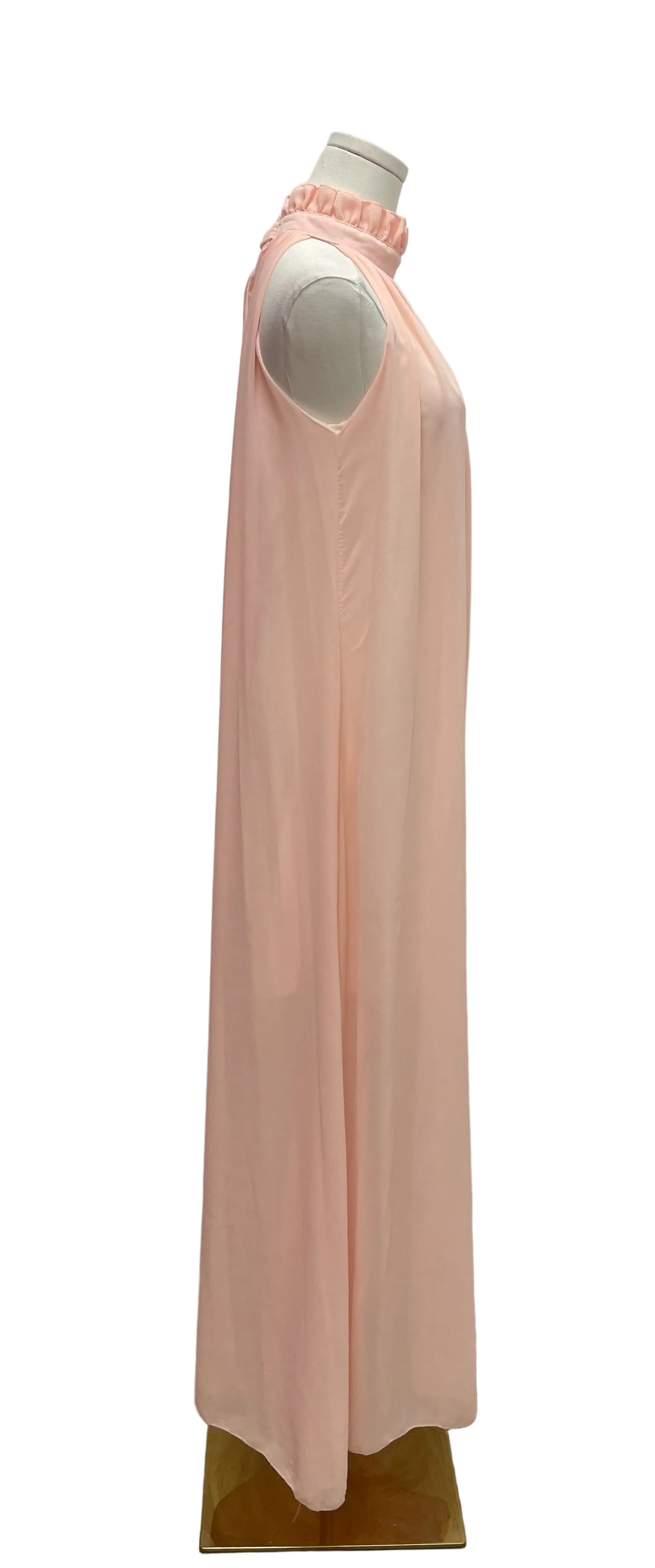 Custom Made Pink Halter Maxi Dress Fits Like S/M