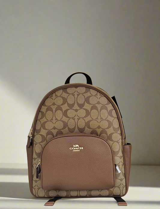 Brand New Brown Coach Court Monogram Backpack