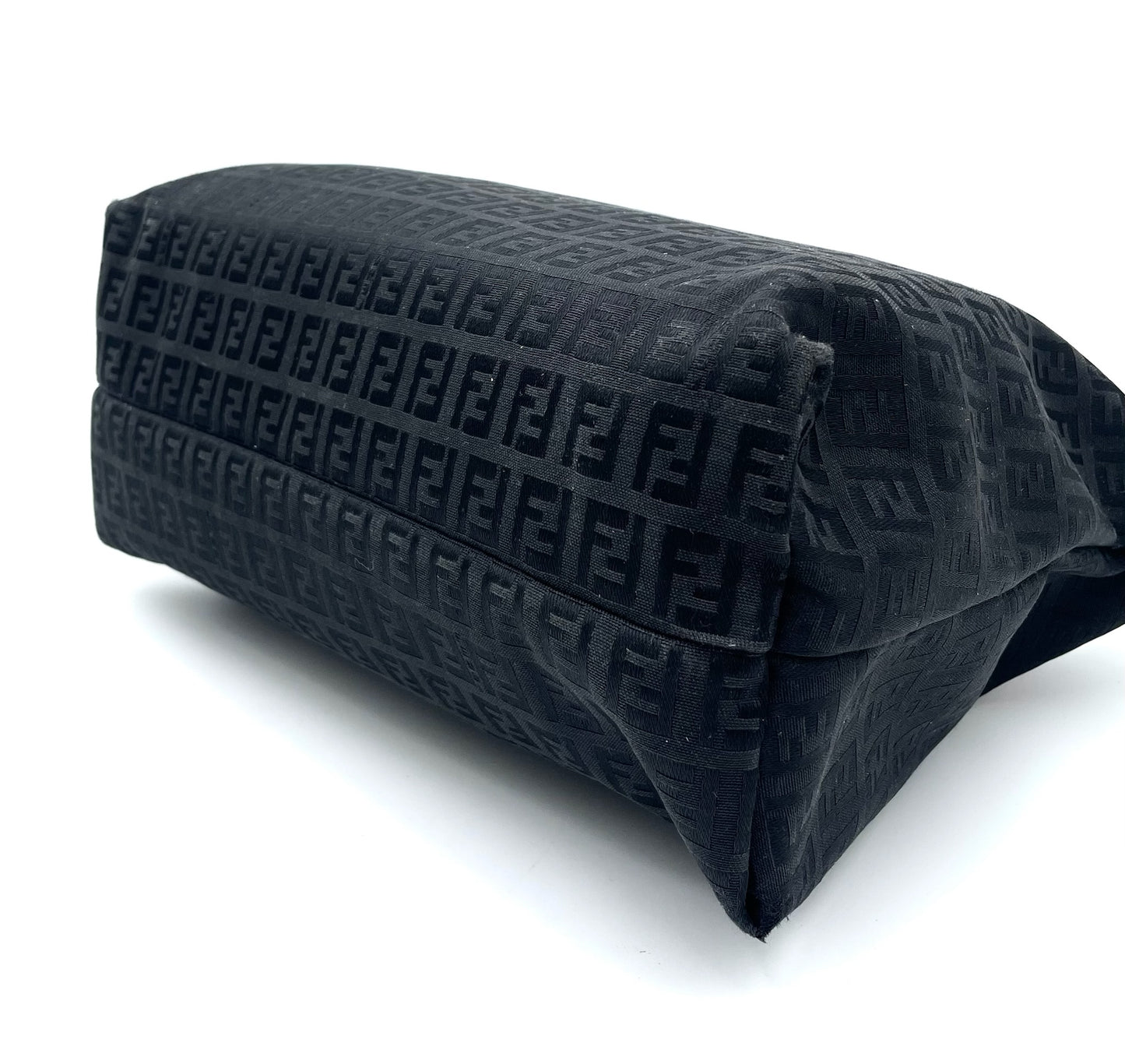 Fendi Black Zucca Monogram Shoulder Tote