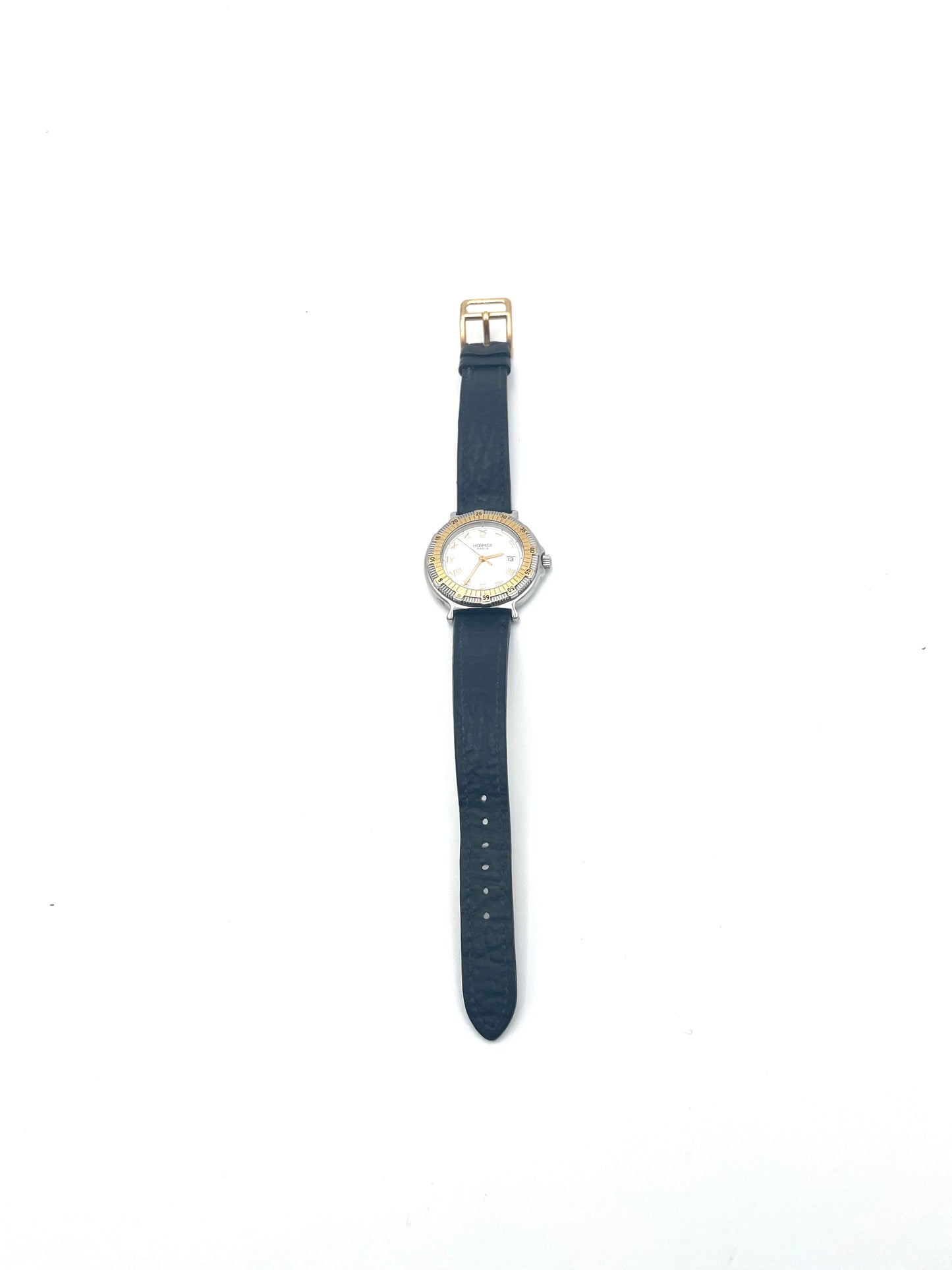 Vintage Hermes Captain Nemo Quartz Black Watch