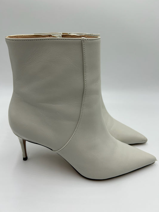 Schutz White Ankle Booties Size 8B