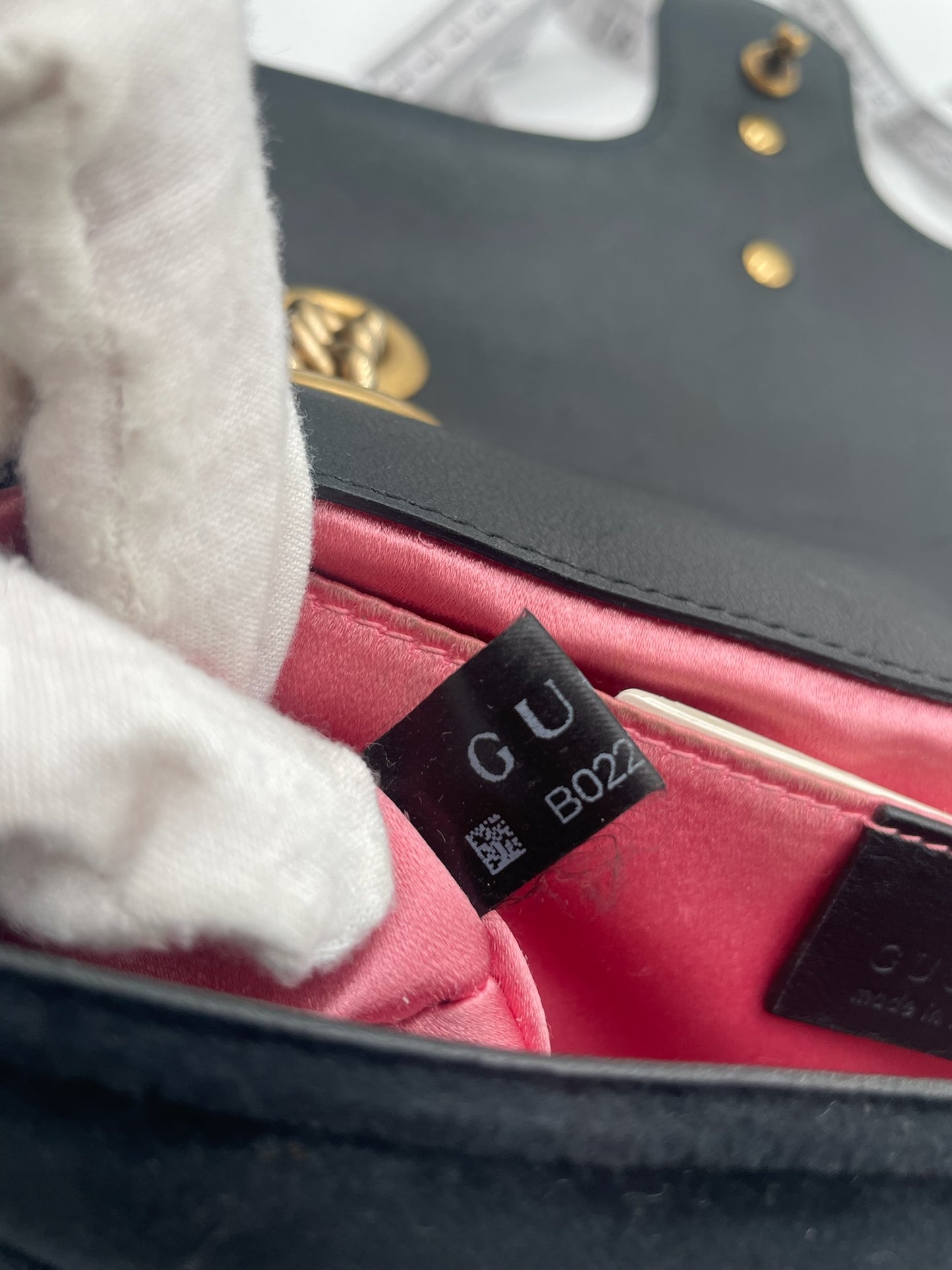 Gucci Marmont Small Black Velvet Bag