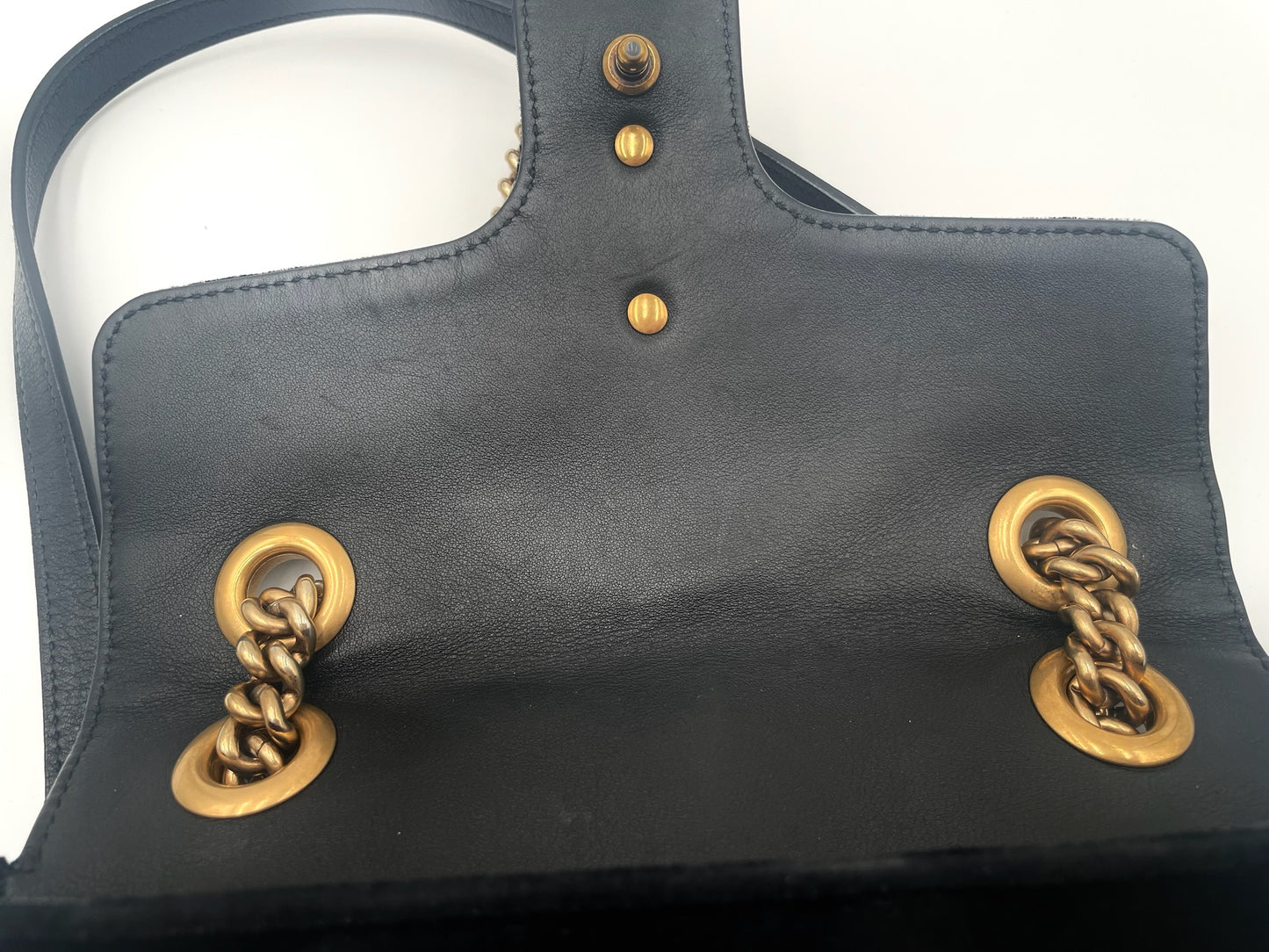 Gucci Marmont Small Black Velvet Bag