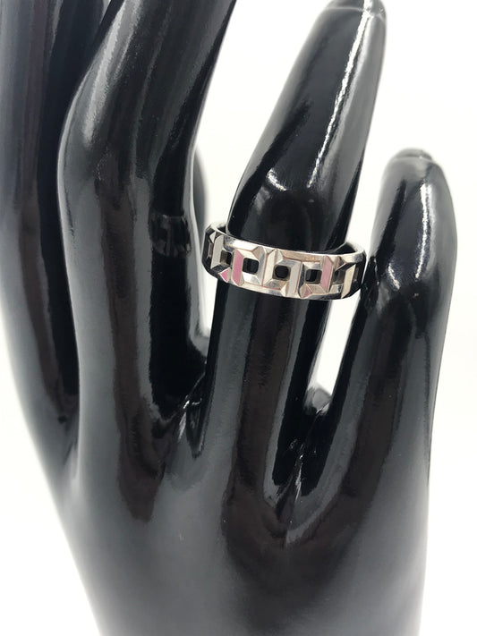 Tiffany & Co True Wide 18K White Gold Ring Size 7