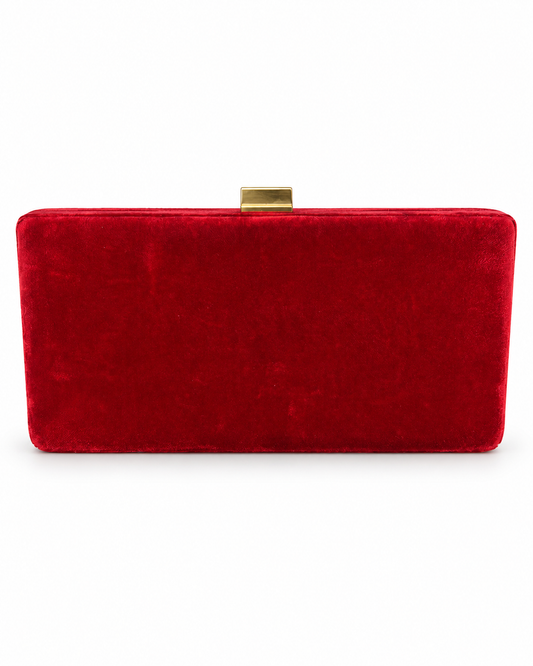 Vintage Red Velvet Rental Clutch