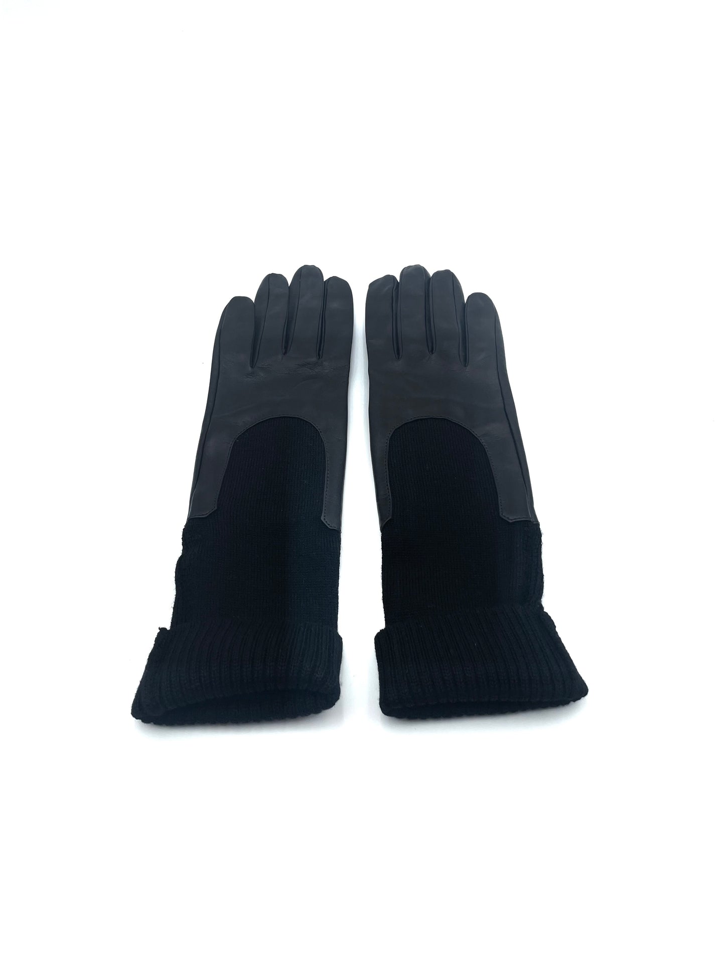 Gala Nappa Leather & Cashmere Gloves Size 7.5