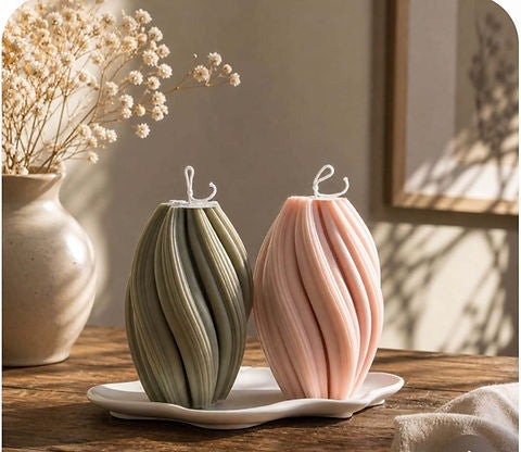 Decorative Swirl Candles (2 Scents)