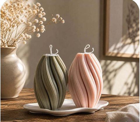 Decorative Swirl Candles (2 Scents)