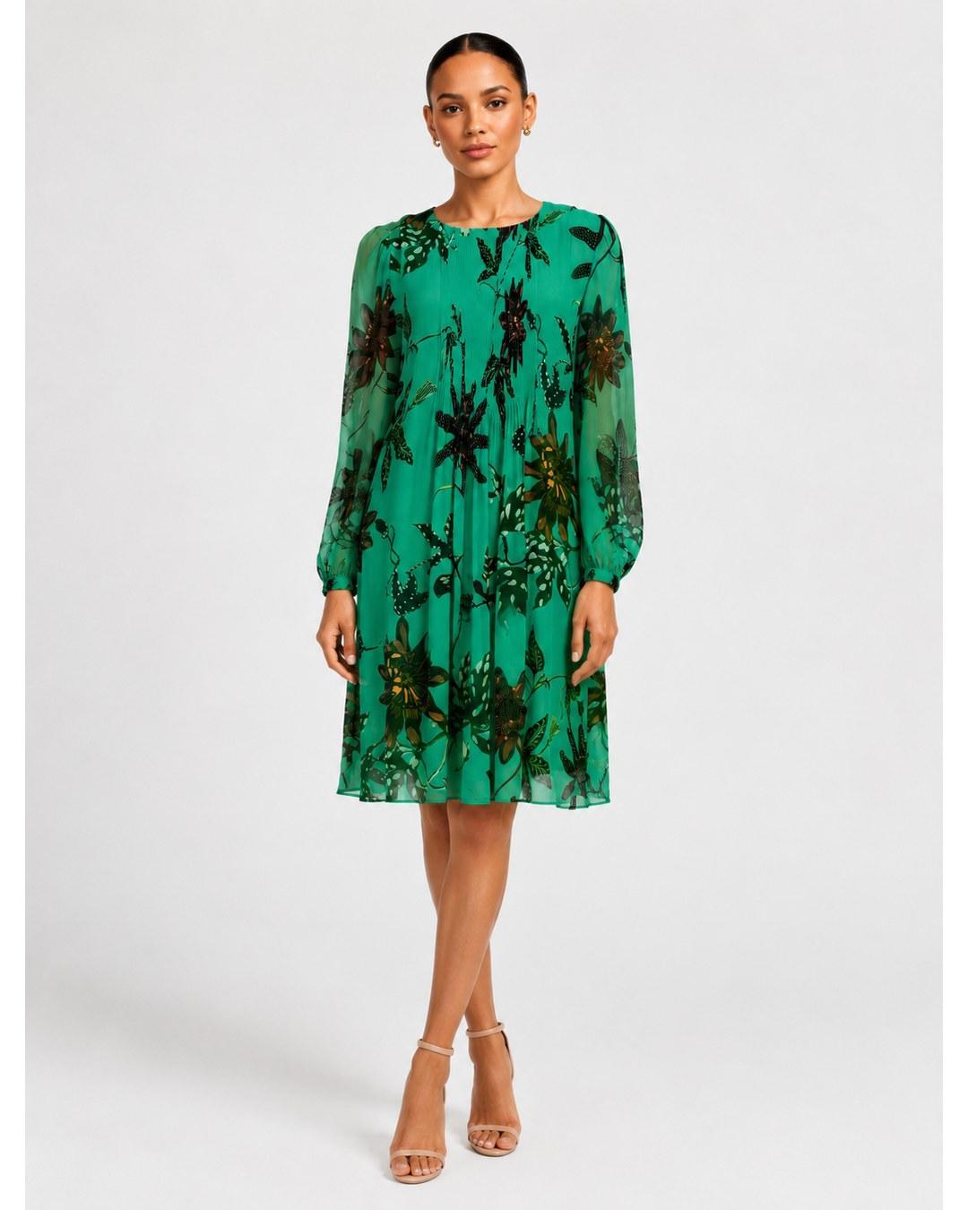 Dorothee Schumacher Green Floral Print Dress Size XXL