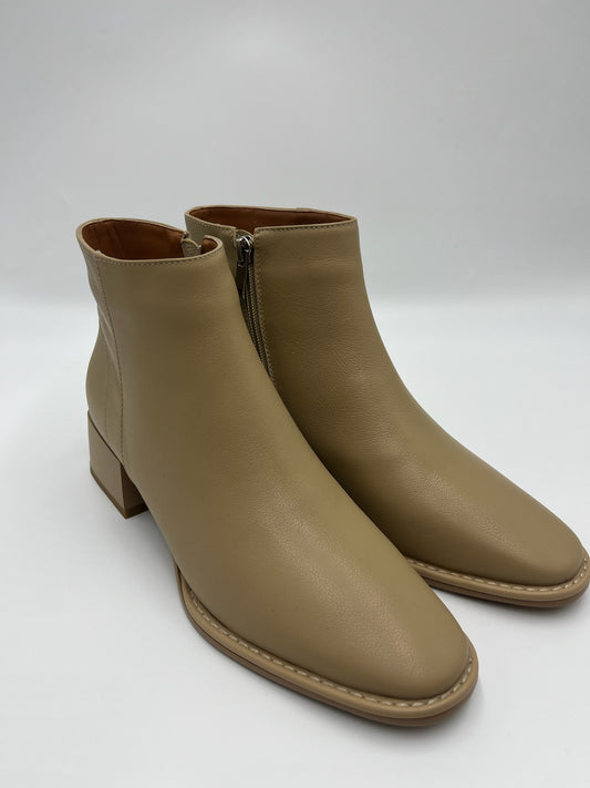Handmade Taupe Ankle Boots Size 6.5