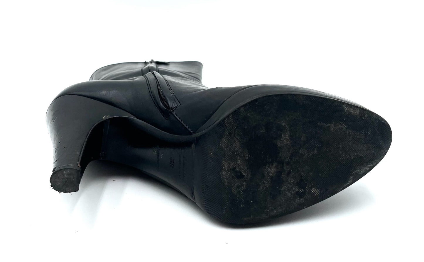 Prada Black Platform Ankle Boots Size 39