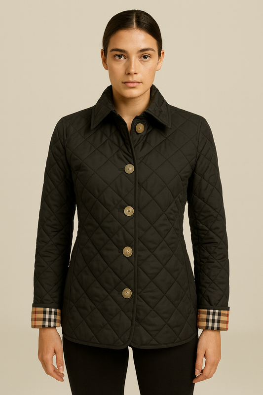 Burberry Black Quilted Jacket Size S
