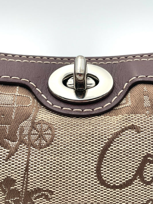 Vintage Coach Horse & Carriage Canvas Wristlet