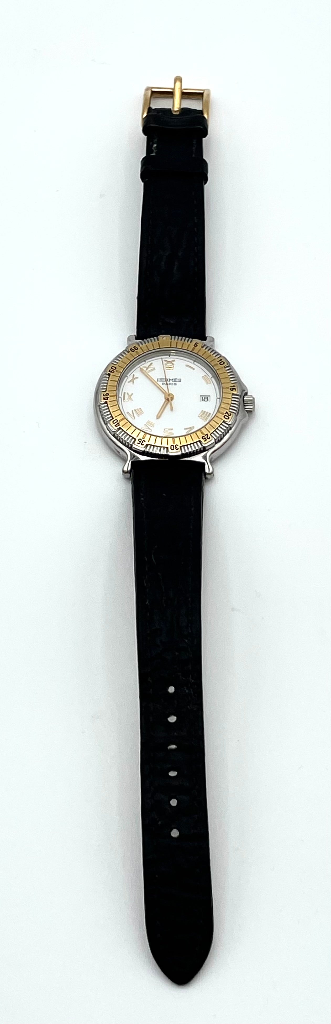 Vintage Hermes Captain Nemo Quartz Black Watch