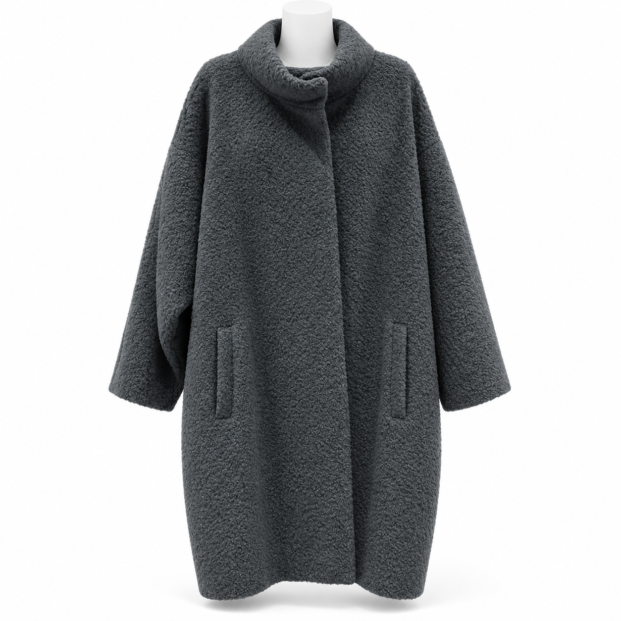 Eileen Fisher Alpaco Wool Grey Coat Size XL