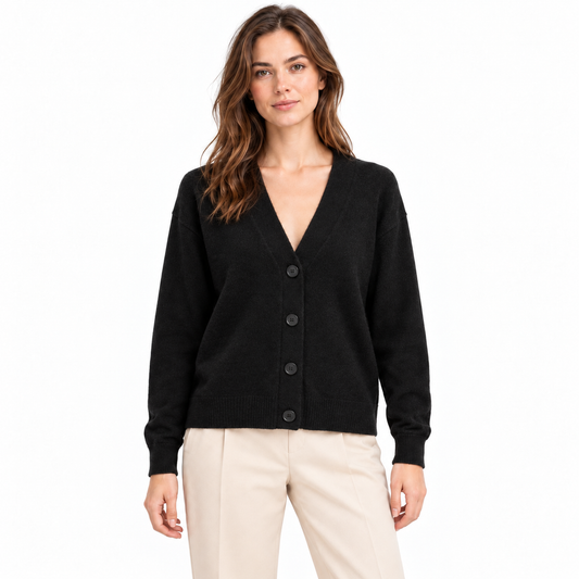 Equipment Black Cashmere Cardigan Sweater Size S