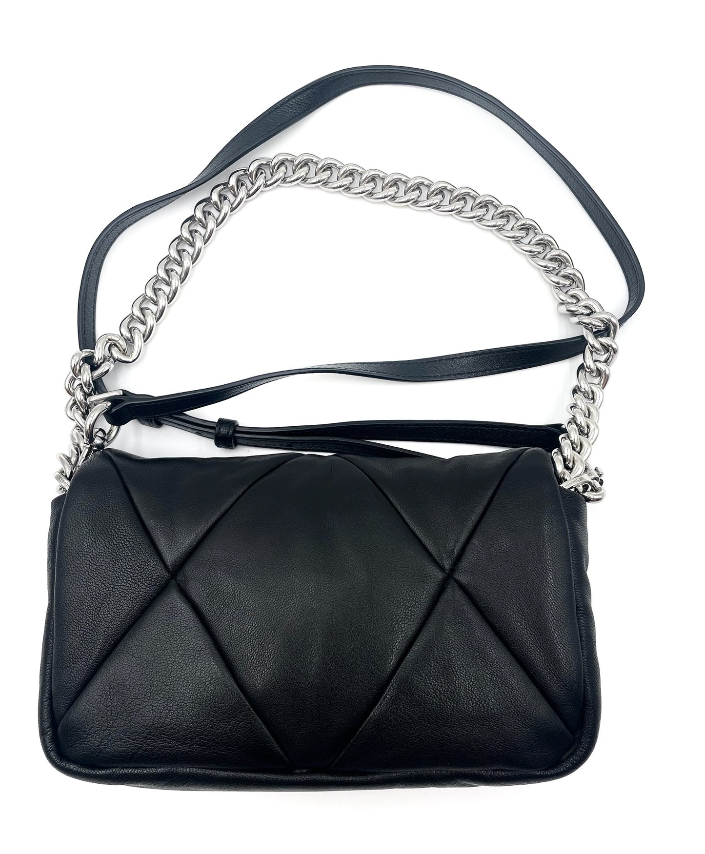 Marc Jacobs The Puffy Diamond Quilted Black Chain Bag