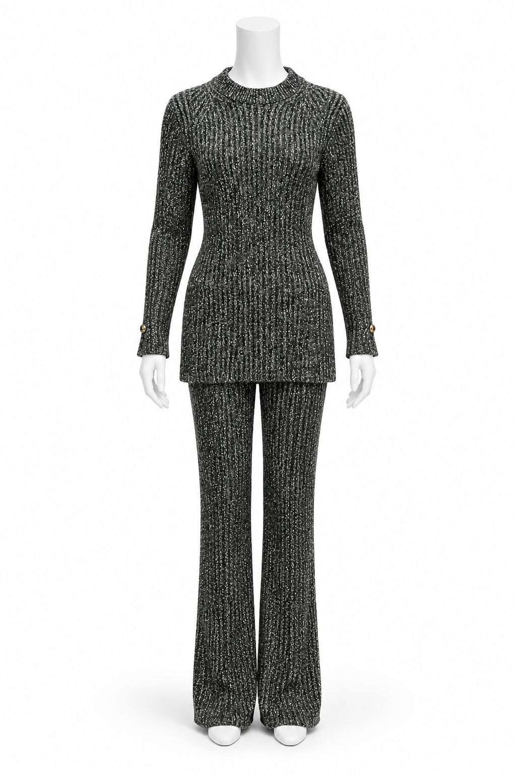 Brand New St.John Black & White Knit Set Size L