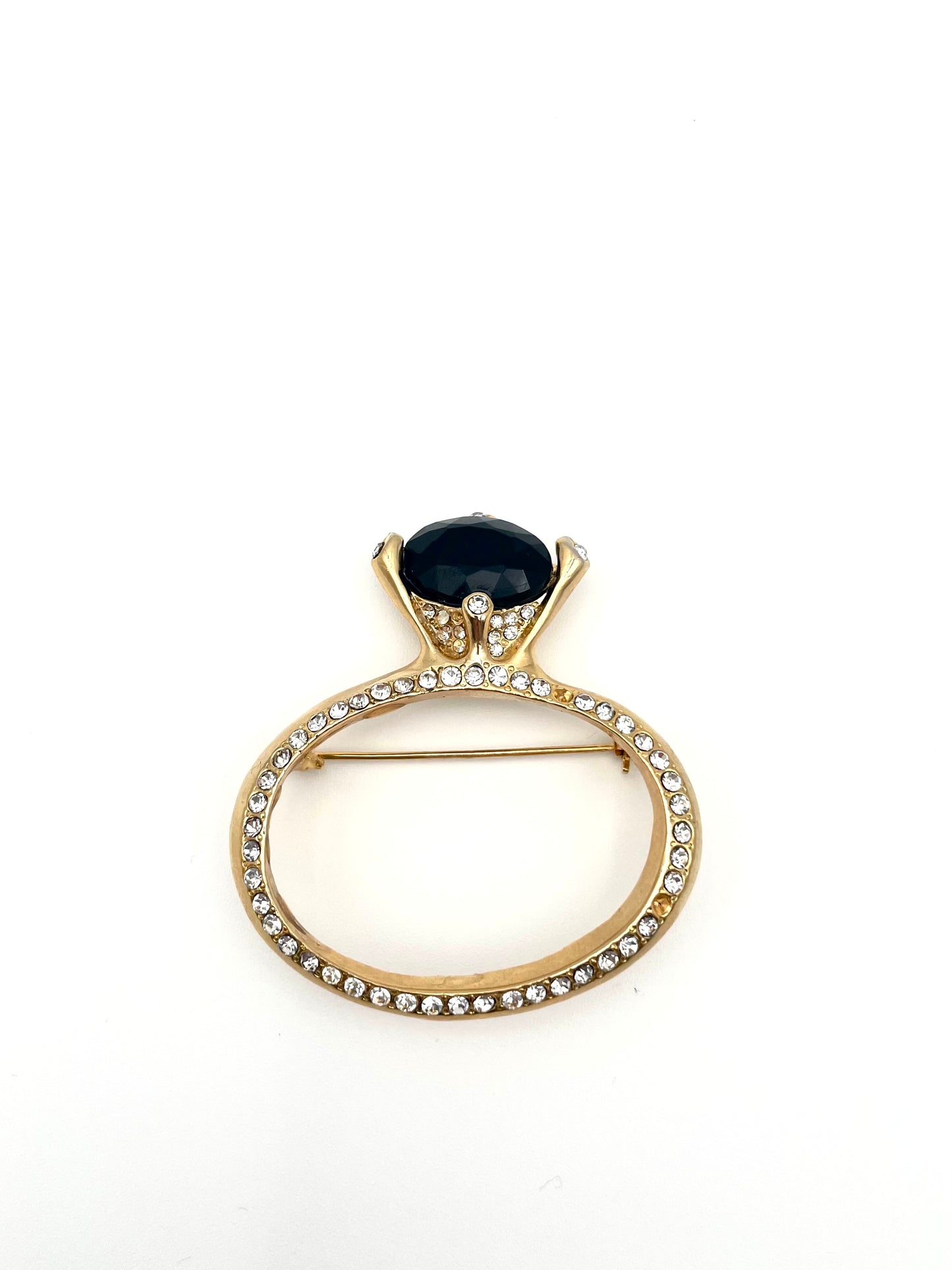 Vintage Onyx Ring Brooch