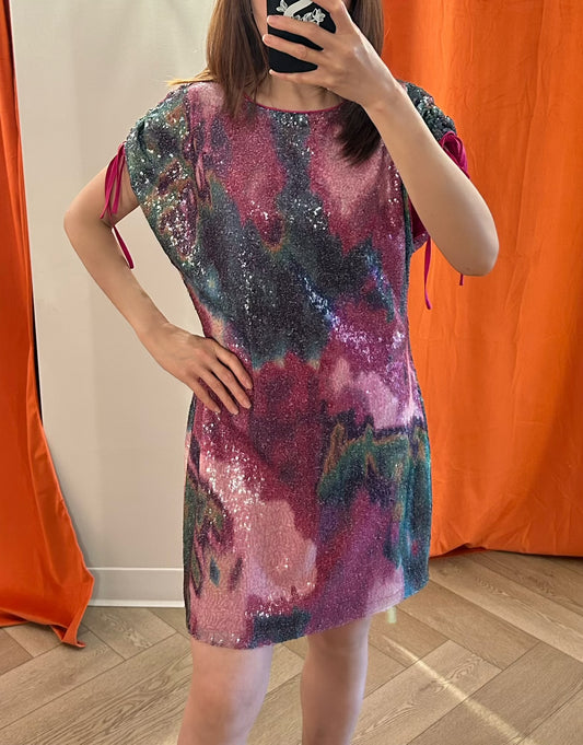 Brand New One33 Social Pink Sequin Dress Size 8
