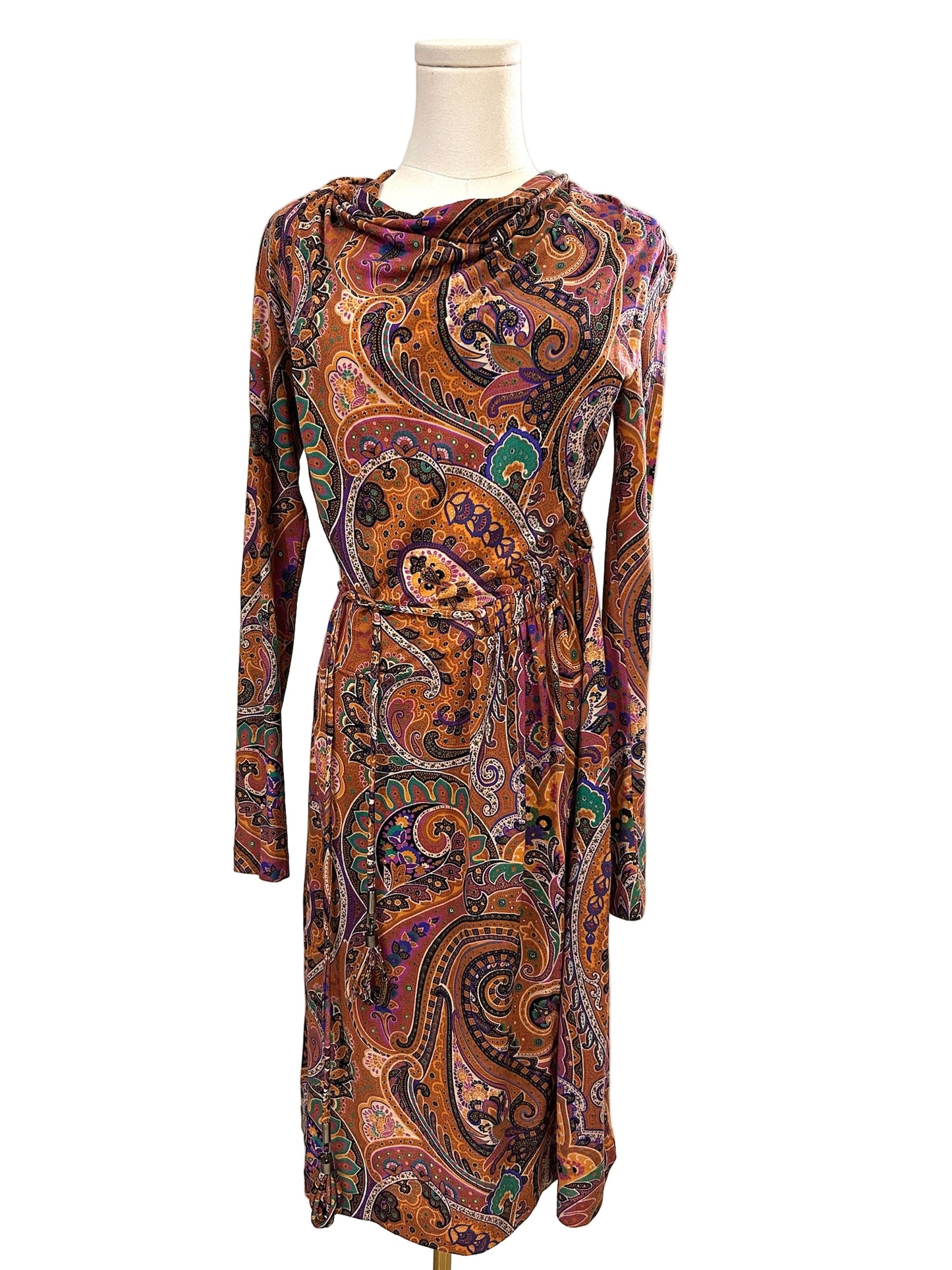 Etro Paisley Multi Color Print Dress Size 42