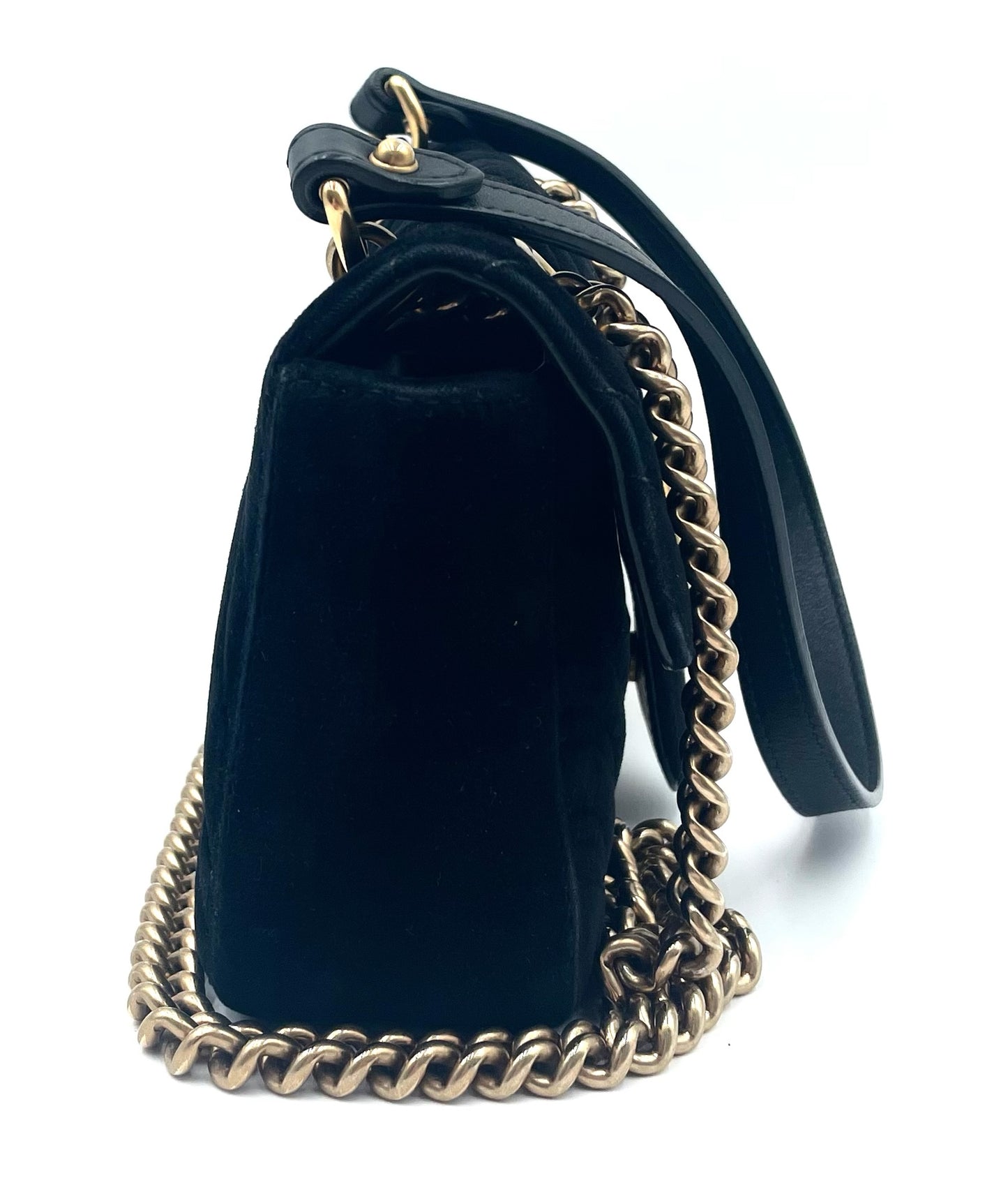 Gucci Marmont Small Black Velvet Bag