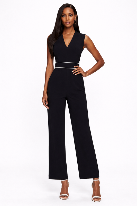 D Exterior Black Lace Jumpsuit Size 40 US XS