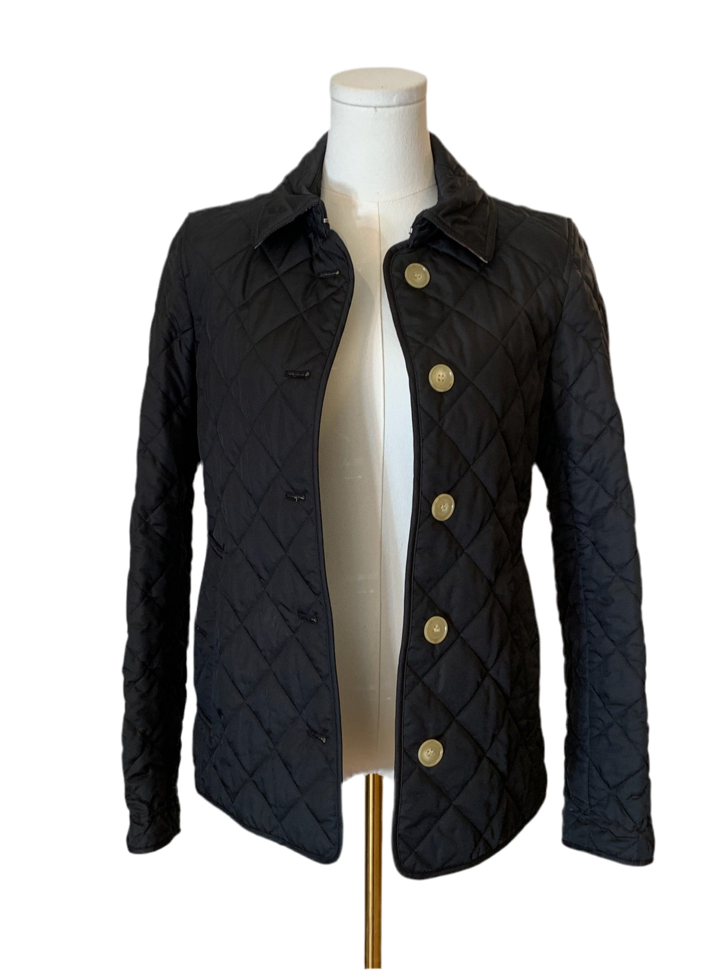 Burberry Black Quilted Jacket Size S