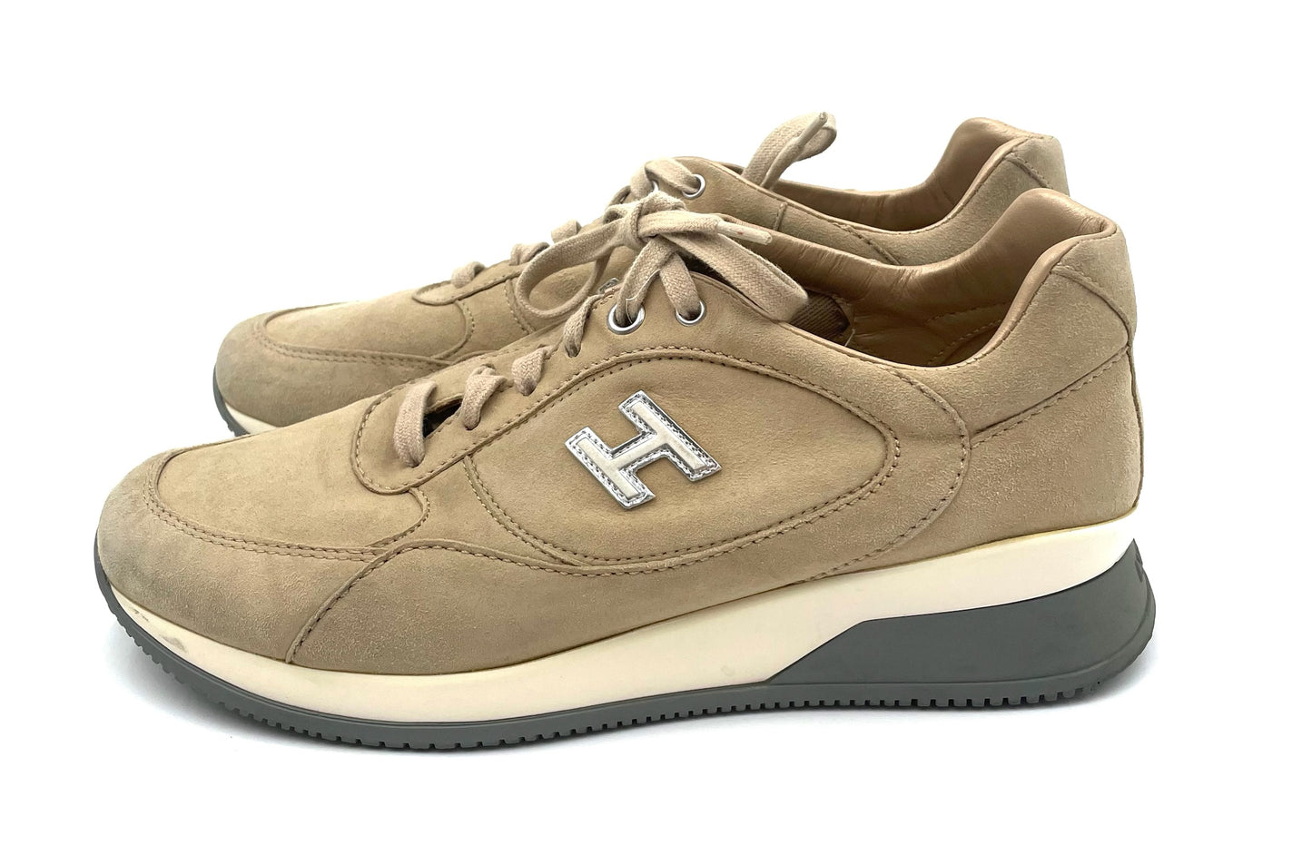 Hogan Interactive Biege & Brown Sneakers Size 37.5