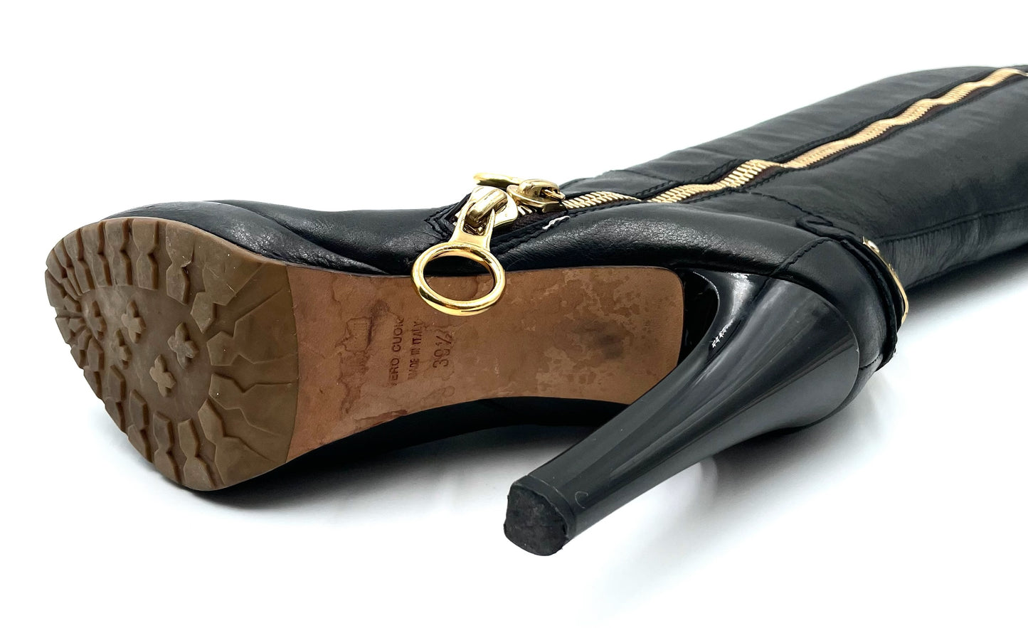 Roberto Cavalli Black Tall Boots Size 39.5