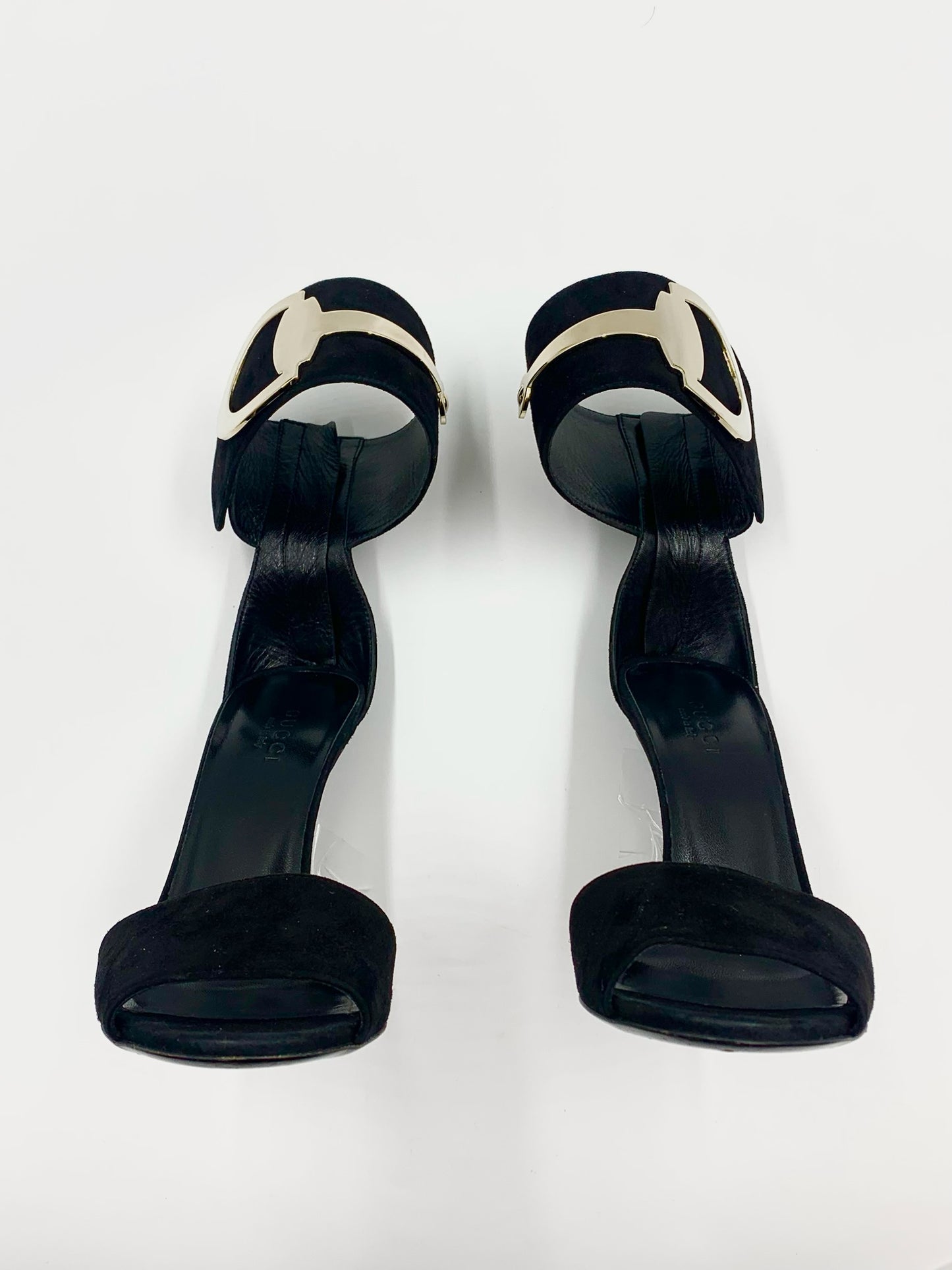 Gucci Black Ankle Strap Heels Size 6.5