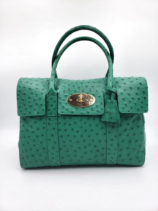 Mulberry Exotic Ostrich Emerald Green Bayswater Shoulder Bag