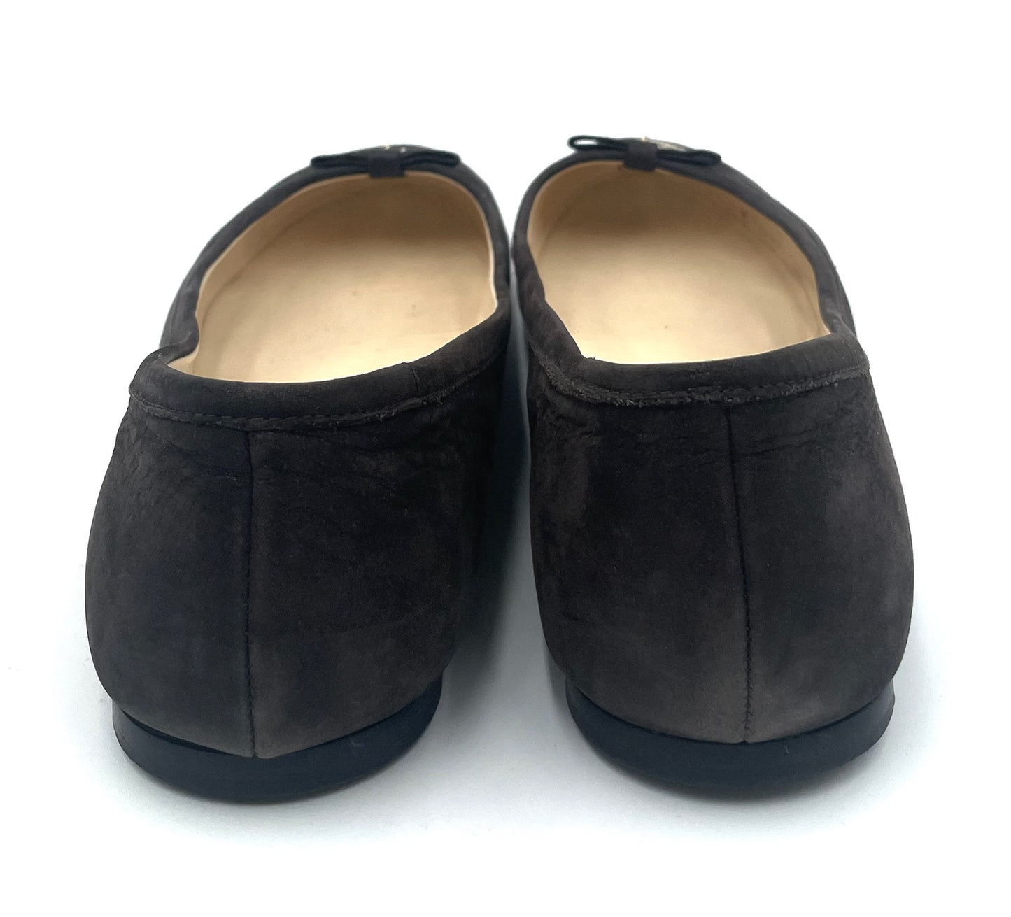 Fendi Brown Suede Leather Ballet Pumps Size 38
