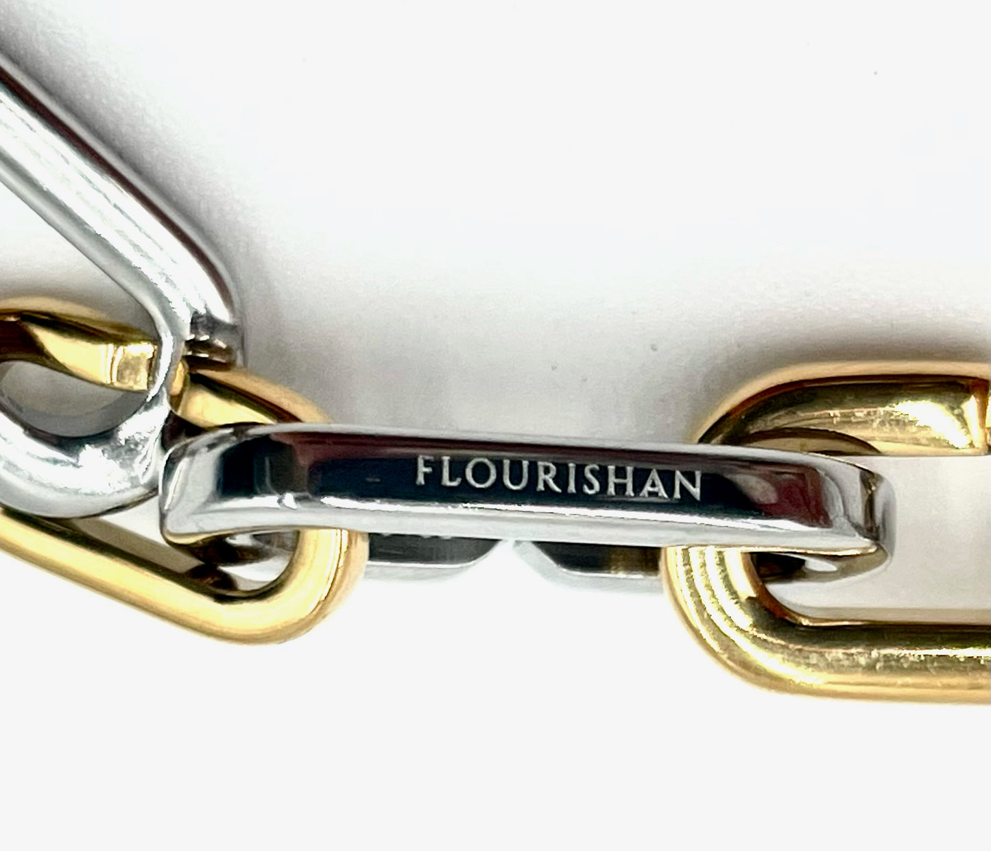 Flourishan Loop White & Yellow Gold Necklace