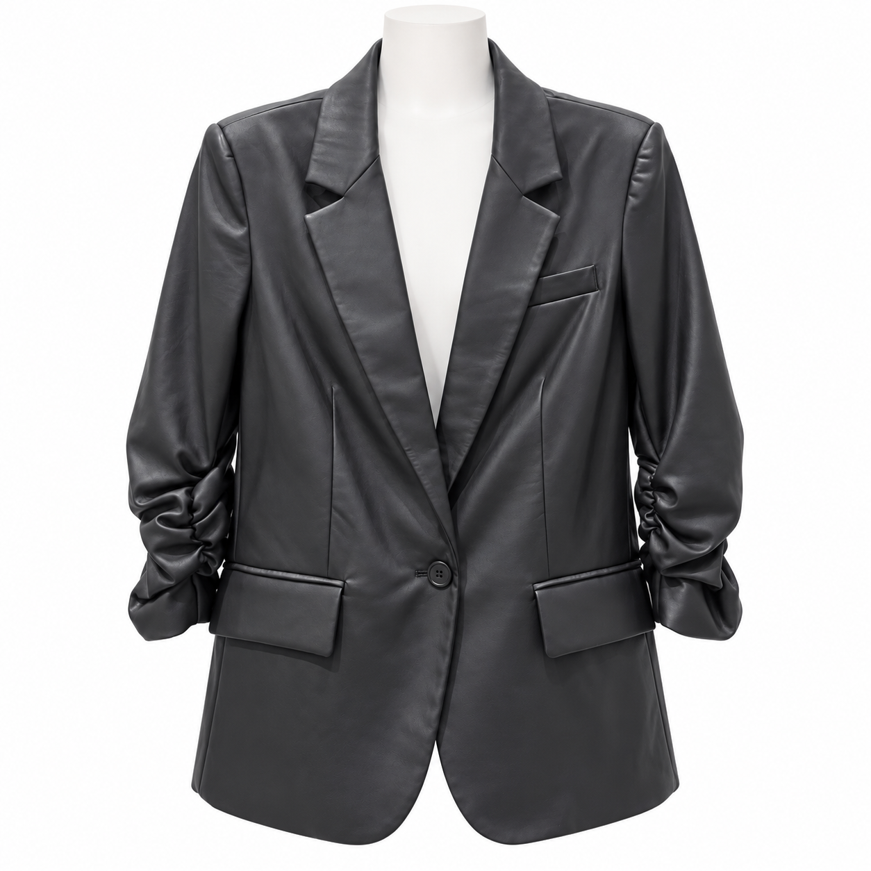 Generation Love Black Faux Leather Blazer Size L