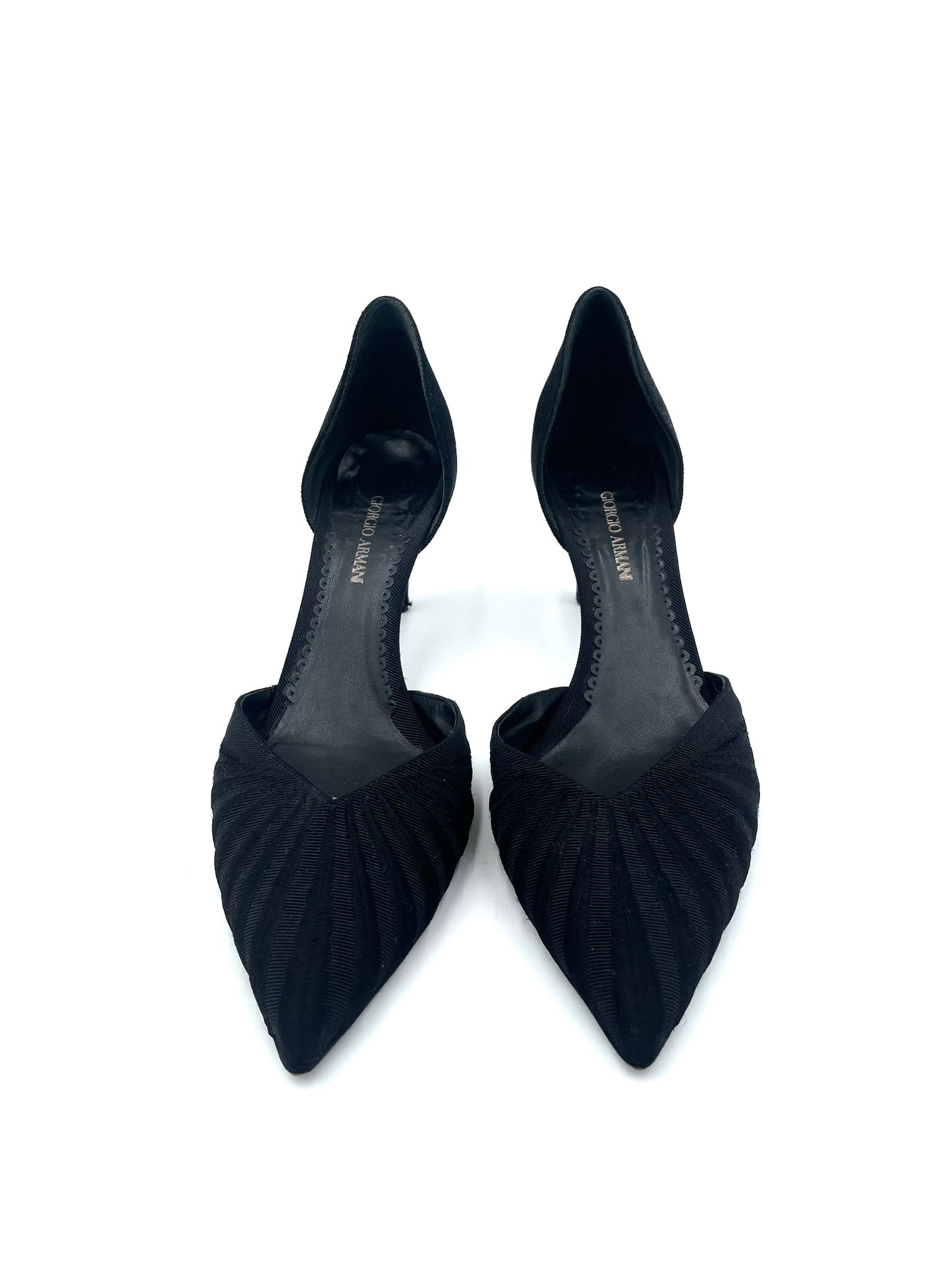 Giorgio Armani Black Pointed Toe Pump Size 39.5