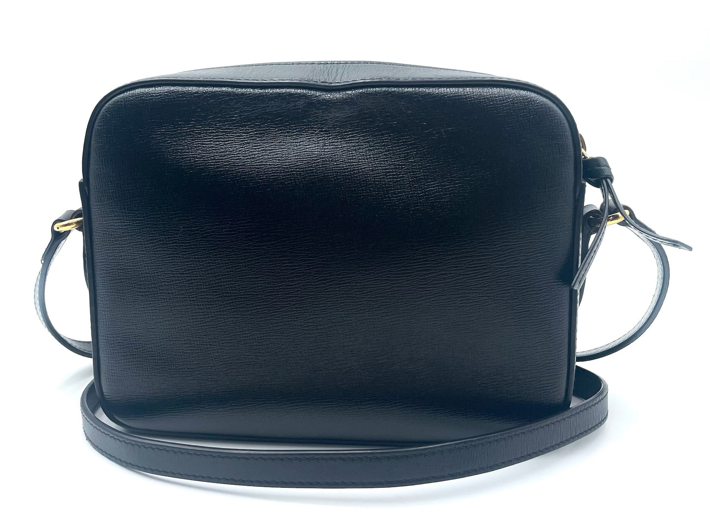 Gucci Black Leather Crossbody Horsebit Bag