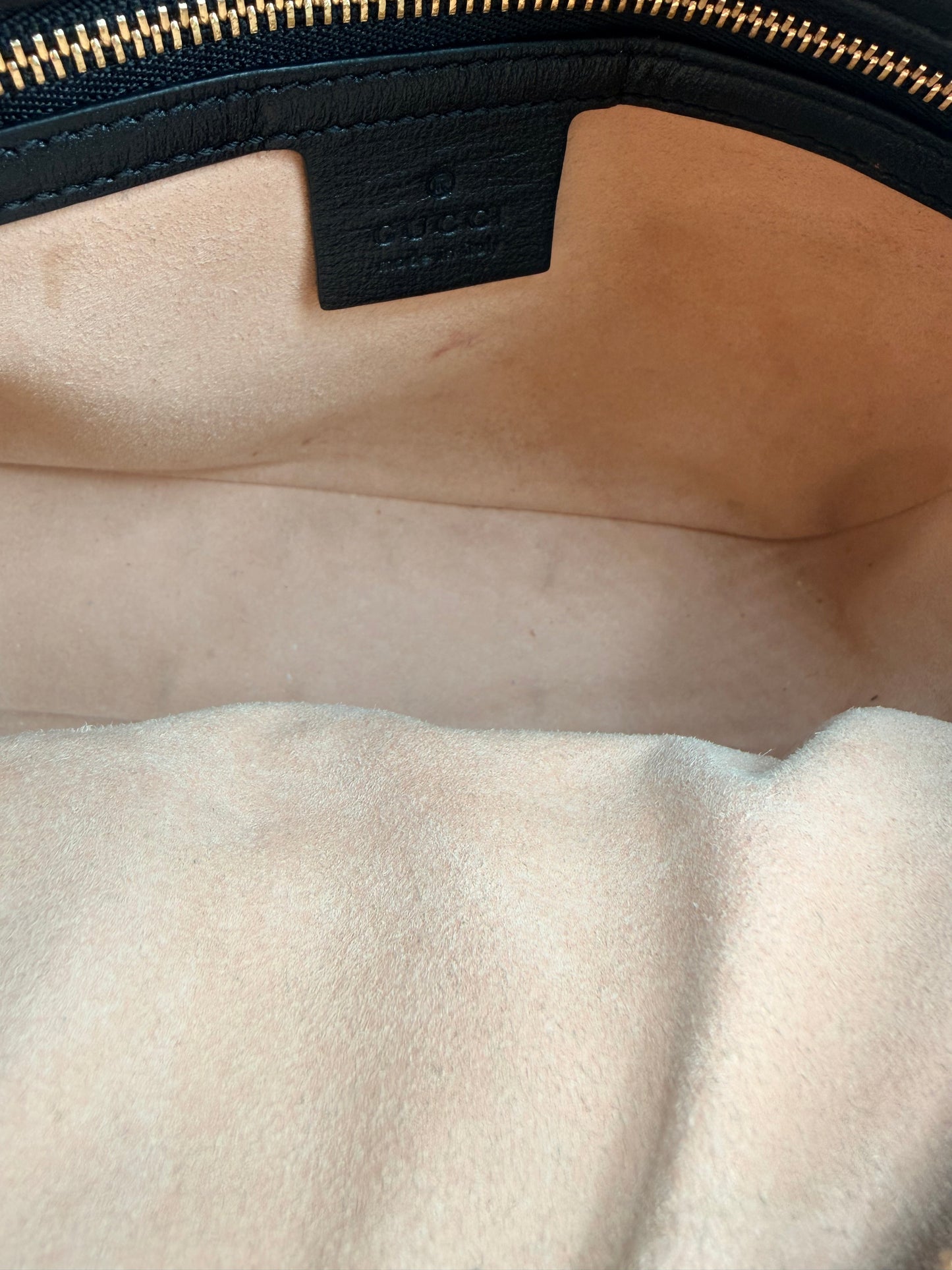Gucci Black Leather Crossbody Horsebit Bag