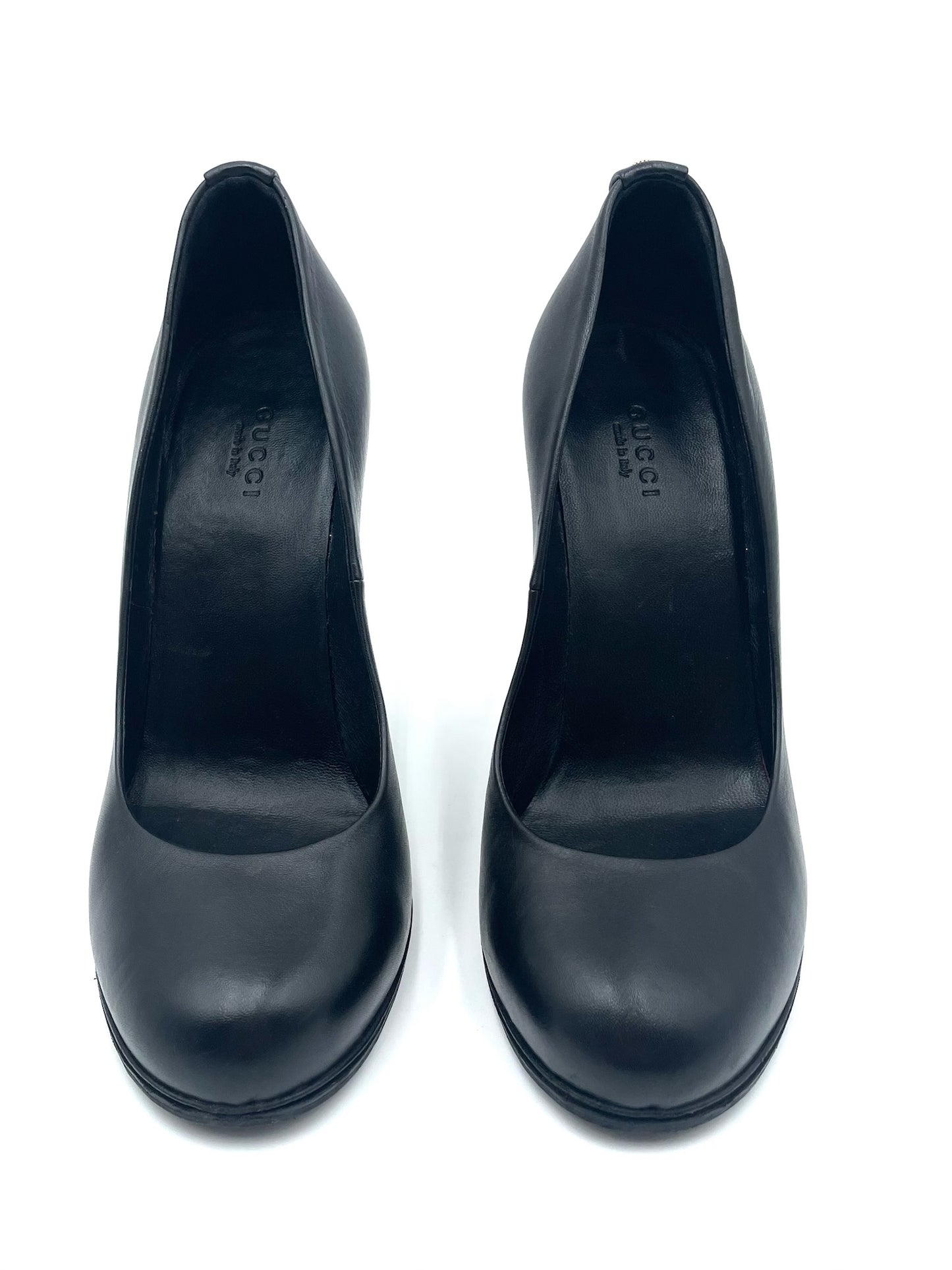 Gucci Black Round Toe Pumps Size 38