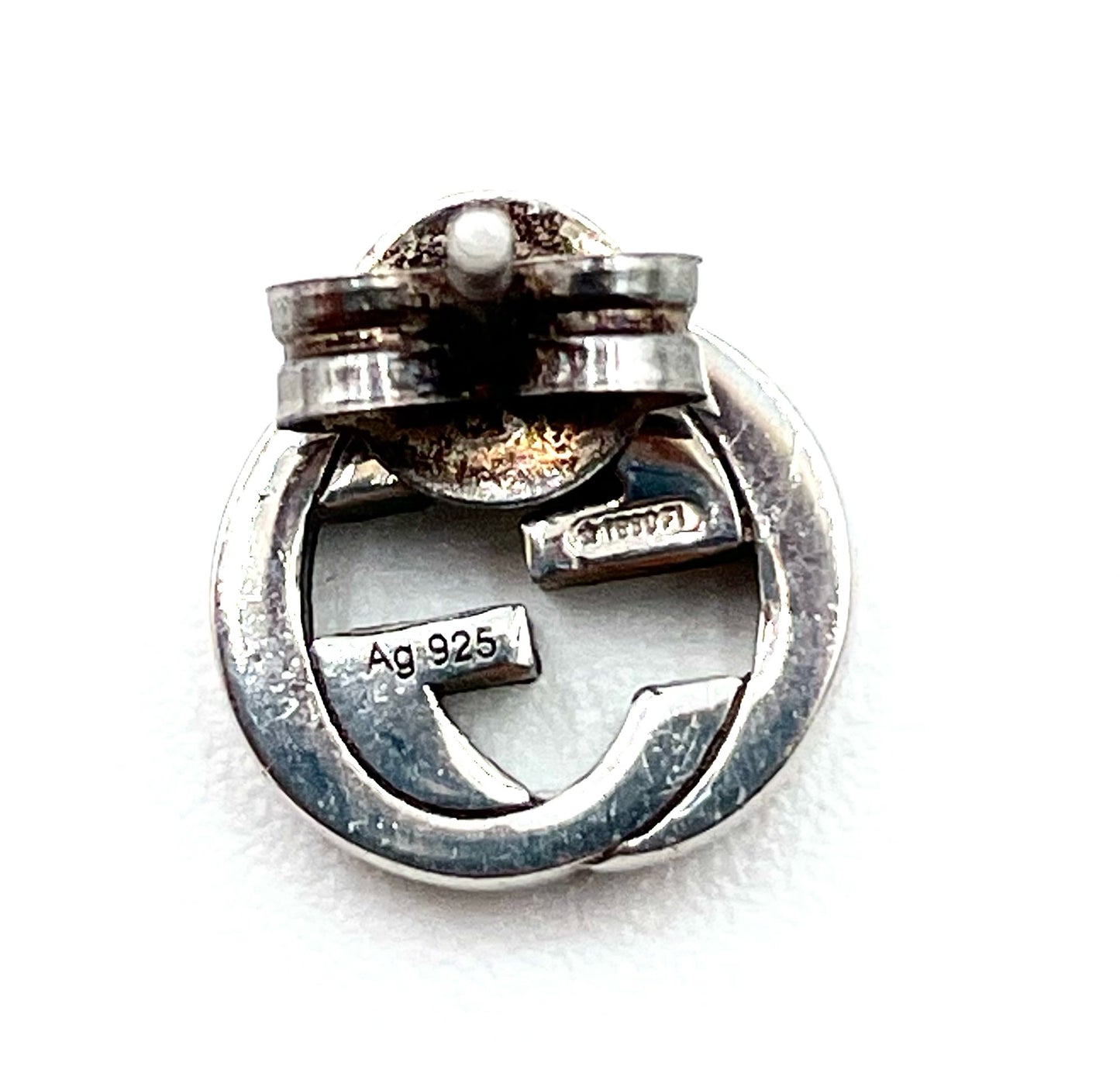Gucci GG Interlocking Sterling Silver Stud Earrings