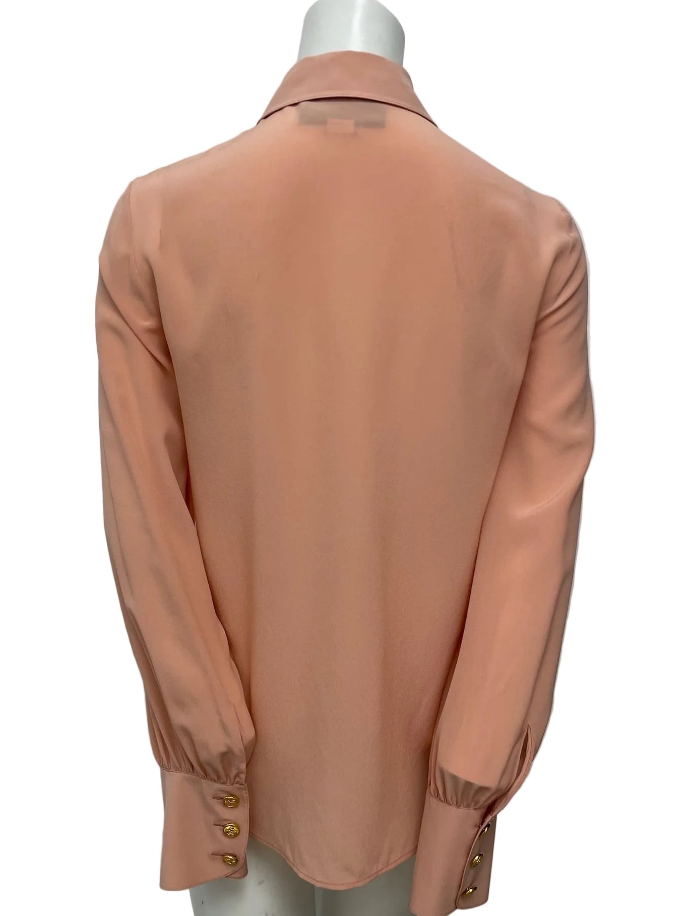 Gucci Peachy Pink Silk Button Up Shirt Size 40 US 4