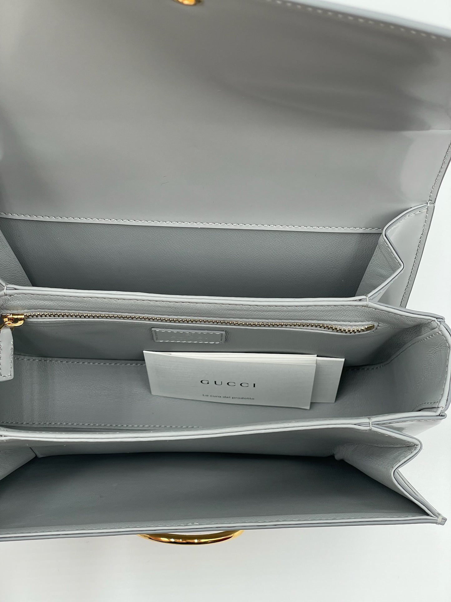Gucci Siena Small Blue Grey Shoulder Bag