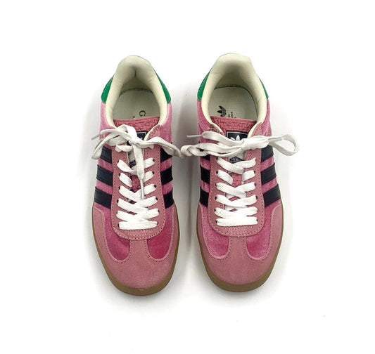 Gucci X Adidas Pink & Green Gazelle Sneakers Size 6 Women’s Men 5