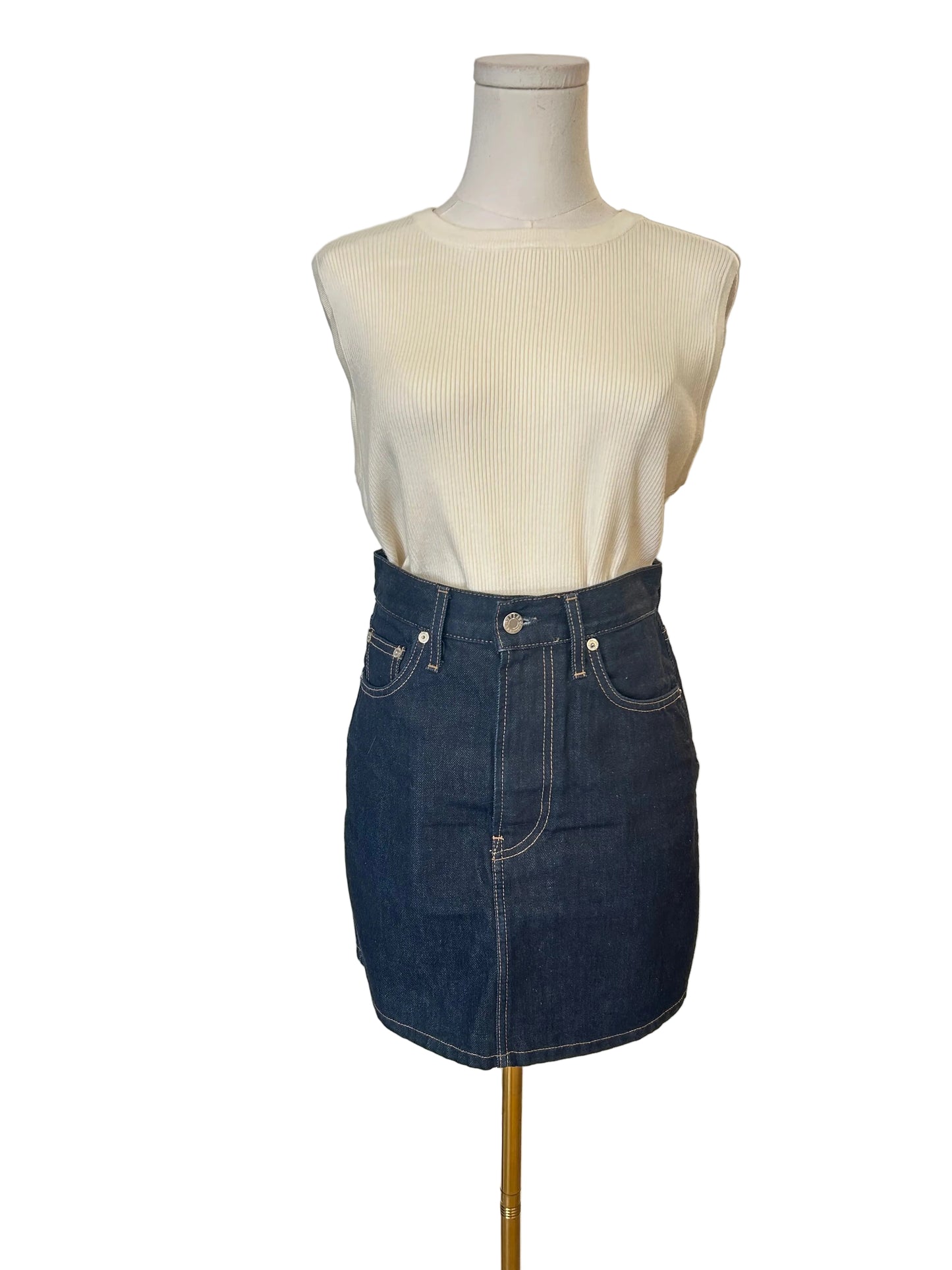 Helmut Lang Blue Denim Skirt Size S