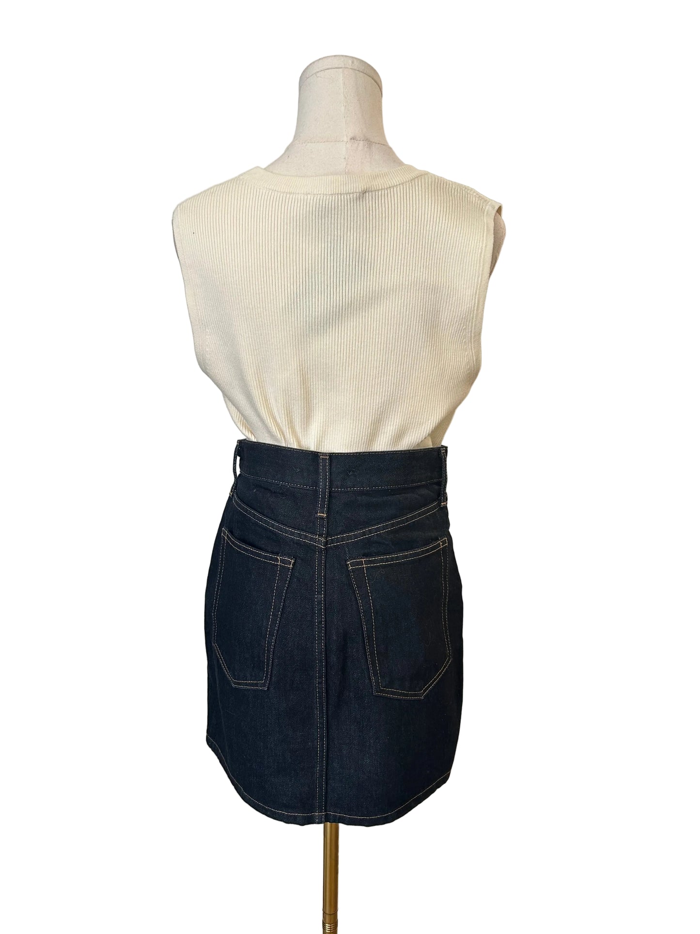 Helmut Lang Blue Denim Skirt Size S