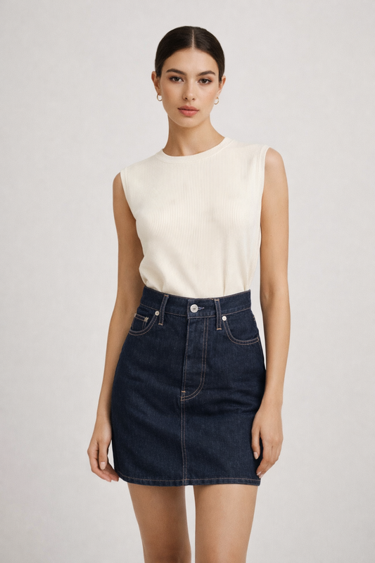 Helmut Lang Blue Denim Skirt Size S