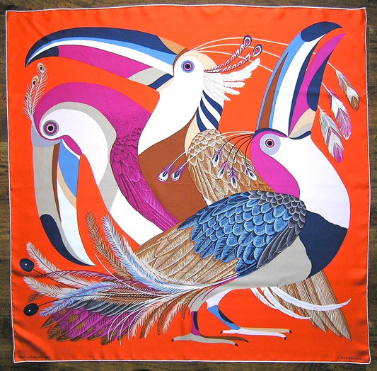 Hermes Toucans de Paradis Silk Scarf 90CM