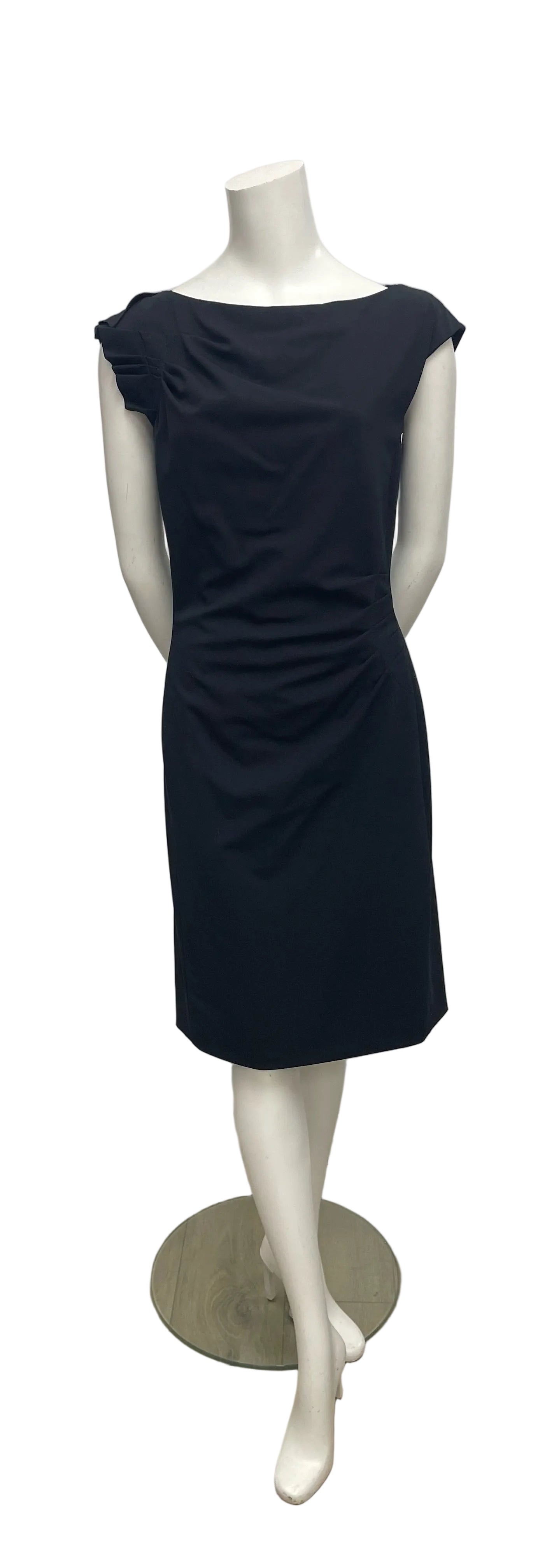 Hugo Boss Black Ruffle Sheath Dress Size 8