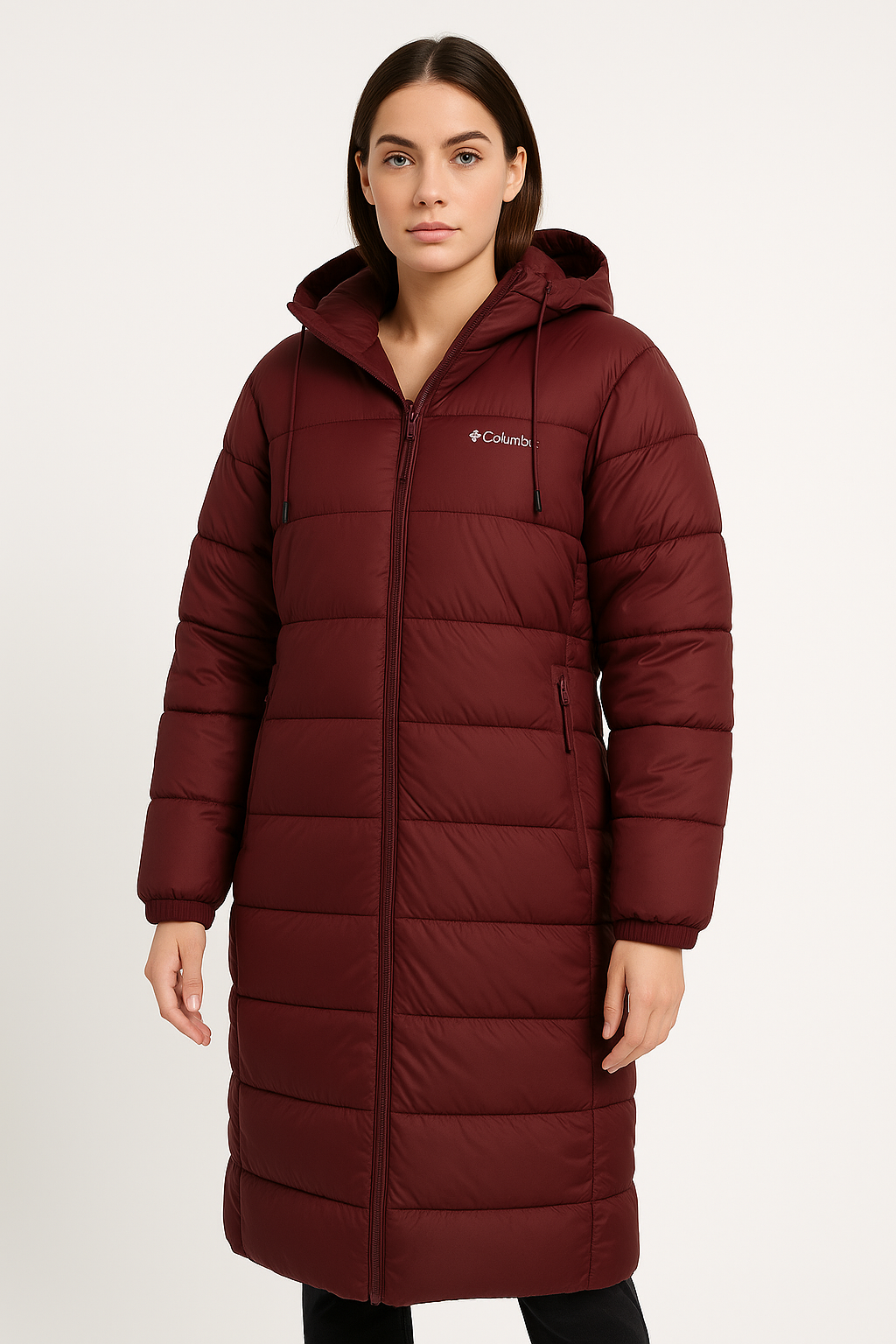 Columbia Maroon Pike Lake ll Long Jacket Size L